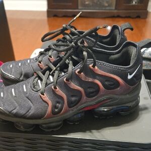 Nike VaporMax Plus Black and Red Sneakers